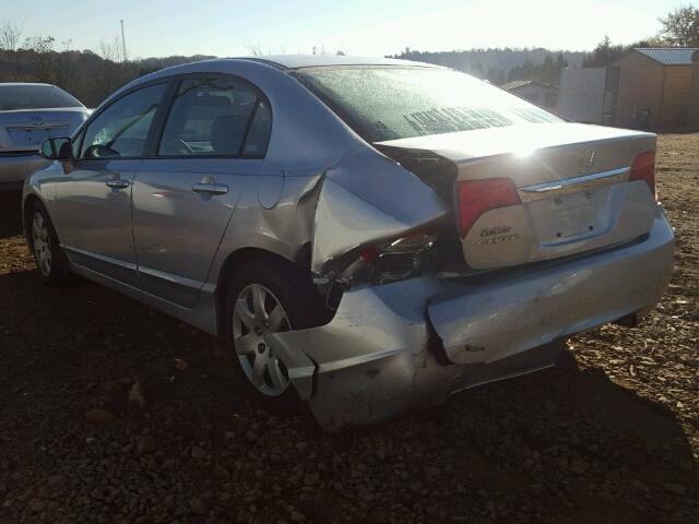 1HGFA16529L027424 - 2009 HONDA CIVIC LX SILVER photo 3