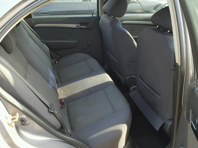 KL1TD56637B051718 - 2007 CHEVROLET AVEO BASE Szary zdjęcie 6