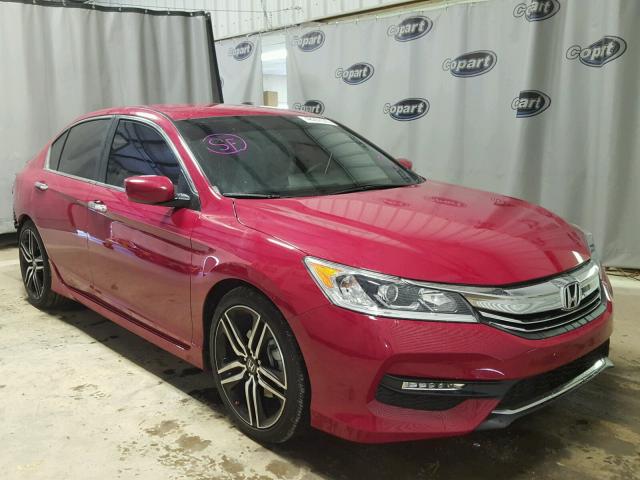 1HGCR2F17HA193589 - 2017 HONDA ACCORD SPO RED photo 1