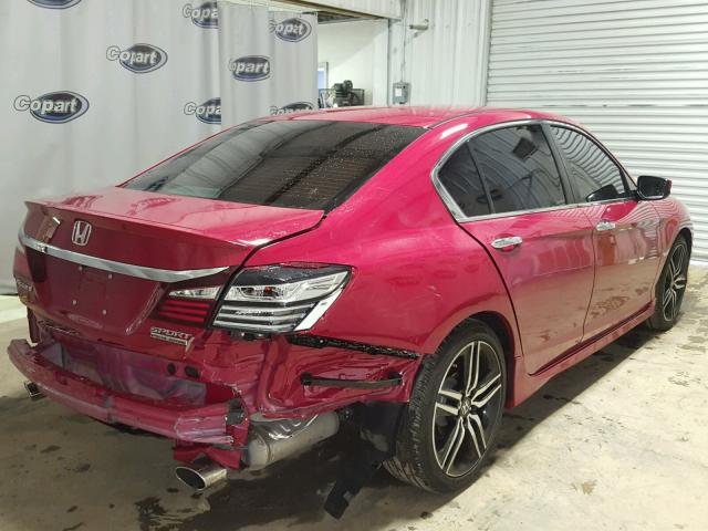 1HGCR2F17HA193589 - 2017 HONDA ACCORD SPO RED photo 4