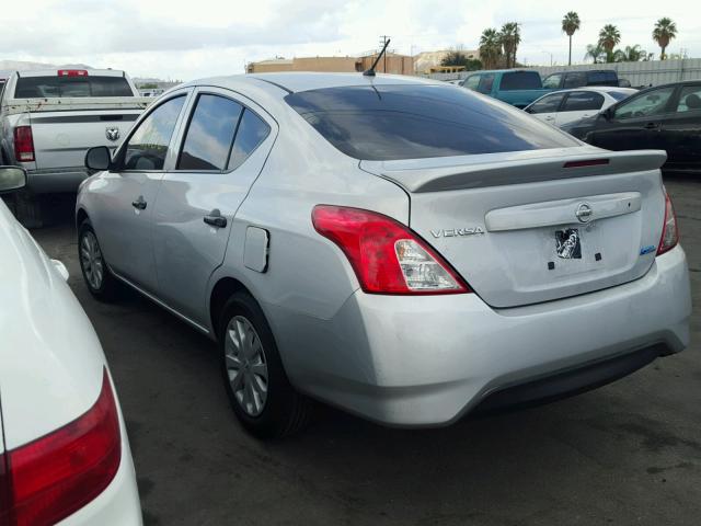 3N1CN7AP6FL802134 - 2015 NISSAN VERSA S SILVER photo 3