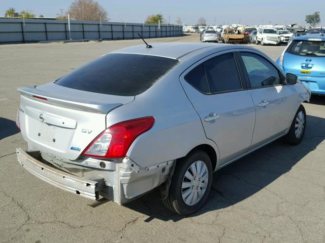 3N1CN7AP1FL832481 - 2015 NISSAN VERSA S SILVER photo 4