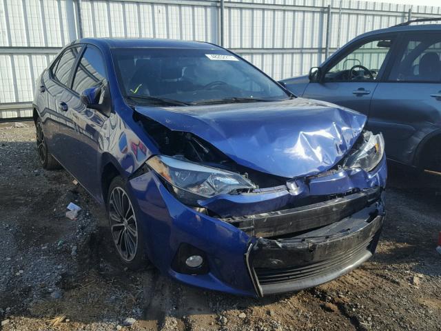 2T1BURHE9EC038129 - 2014 TOYOTA COROLLA L BLUE photo 1