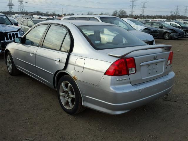 JHMES165X5S006617 - 2005 HONDA CIVIC LX SILVER photo 3