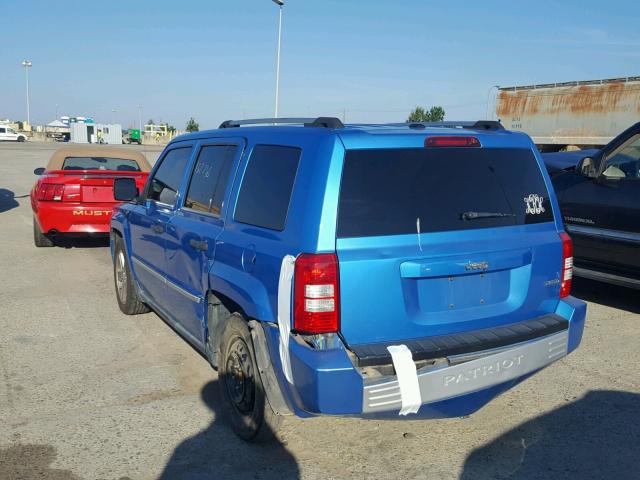 1J8FT48WX8D640053 - 2008 JEEP PATRIOT LI BLUE photo 3