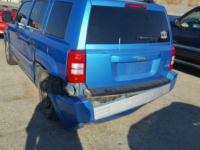 1J8FT48WX8D640053 - 2008 JEEP PATRIOT LI BLUE photo 9