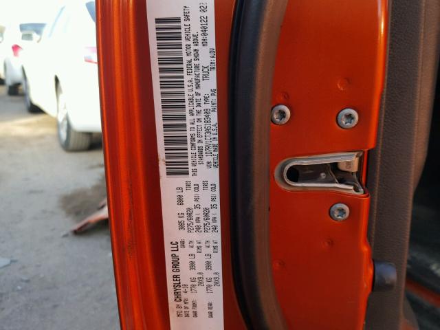 1D7RV1CT3AS183409 - 2010 DODGE RAM 1500 ORANGE photo 10