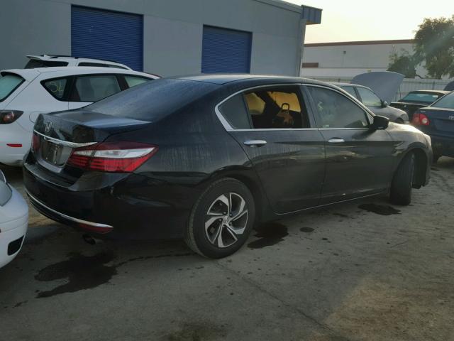 1HGCR2F36GA039634 - 2016 HONDA ACCORD LX BLACK photo 4