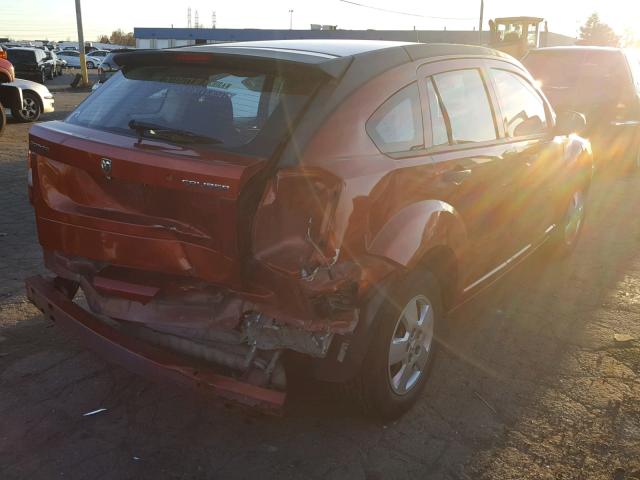 1B3HB28A09D228982 - 2009 DODGE CALIBER SE ORANGE photo 4