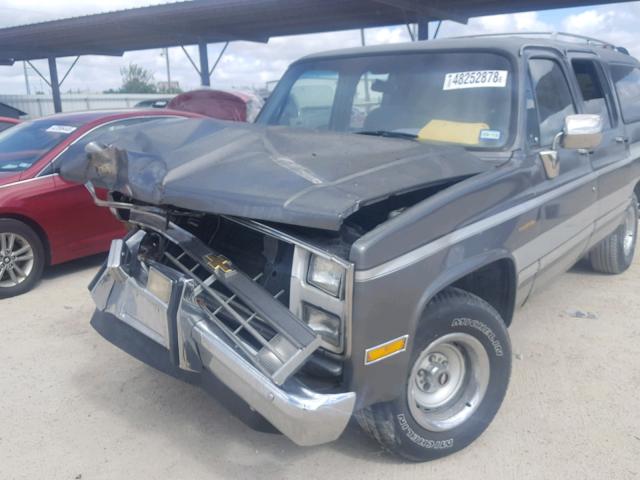 1GNER16K3HF134771 - 1987 CHEVROLET SUBURBAN R GRAY photo 10