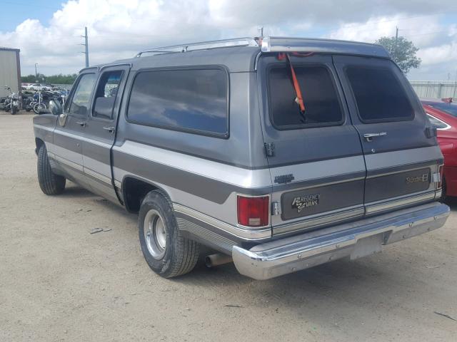 1GNER16K3HF134771 - 1987 CHEVROLET SUBURBAN R GRAY photo 3