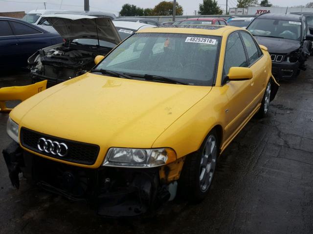 WAUDD68D0YA039660 - 2000 AUDI S4 2.7 QUA YELLOW photo 2