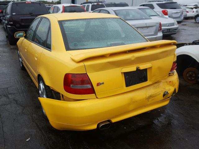 WAUDD68D0YA039660 - 2000 AUDI S4 2.7 QUA YELLOW photo 3