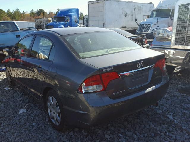 2HGFA165X9H356367 - 2009 HONDA CIVIC LX GRAY photo 3