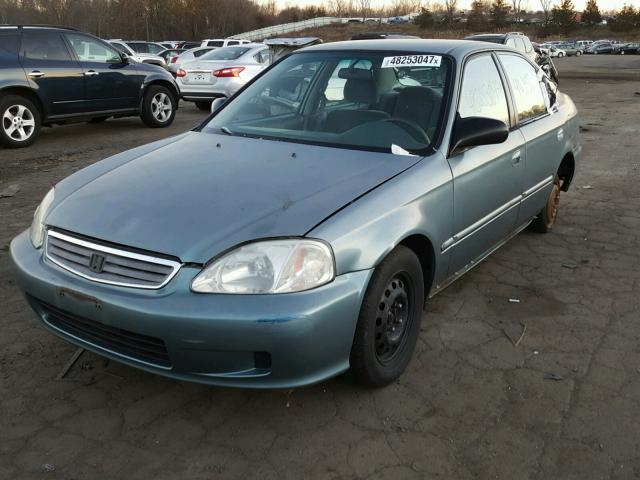 2HGEJ6618YH570066 - 2000 HONDA CIVIC BASE GREEN photo 2