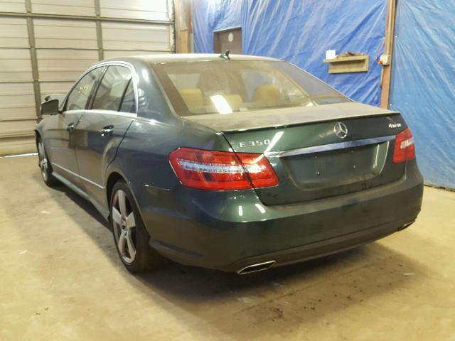 WDDHF8HB7AA165521 - 2010 MERCEDES-BENZ E 350 4MAT GREEN photo 3