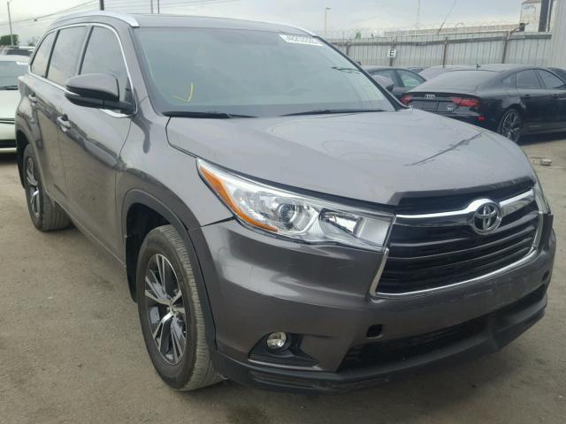 5TDJKRFH8GS318293 - 2016 TOYOTA HIGHLANDER ნაცრისფერი ფოტო 1