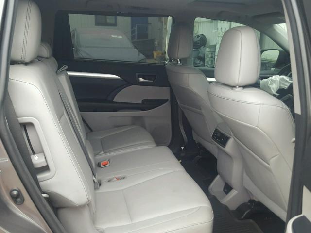 5TDJKRFH8GS318293 - 2016 TOYOTA HIGHLANDER ნაცრისფერი ფოტო 6