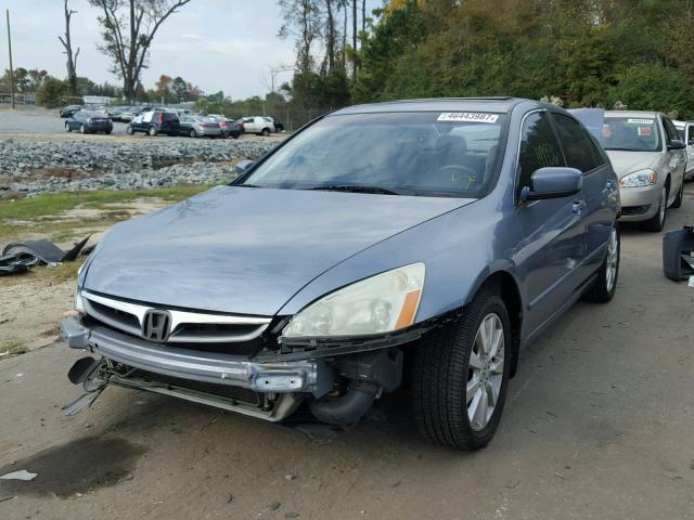 1HGCM66867A054085 - 2007 HONDA ACCORD EX BLUE photo 2