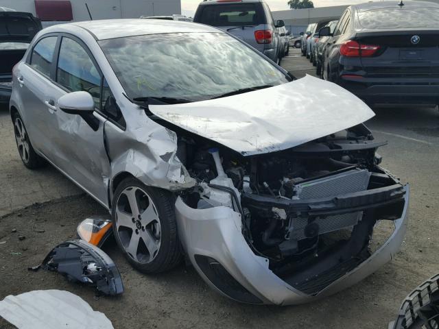 KNADN5A33E6405280 - 2014 KIA RIO EX SILVER photo 1