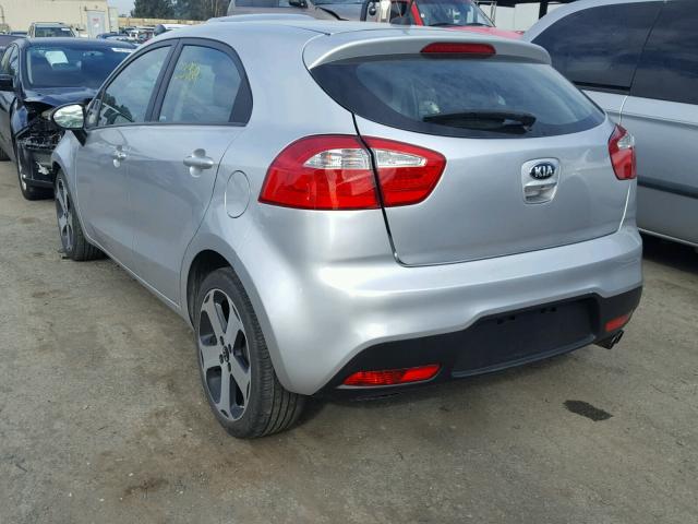 KNADN5A33E6405280 - 2014 KIA RIO EX SILVER photo 3