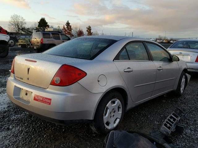 1G2ZF58B274217503 - 2007 PONTIAC G6 VALUE L SILVER photo 4