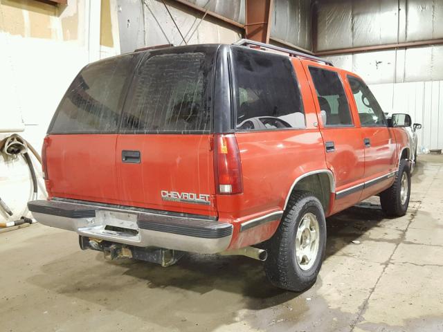 1GNEK13R8XJ535119 - 1999 CHEVROLET TAHOE K150 RED photo 4