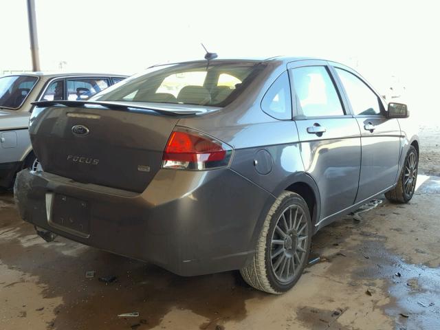 1FAHP3GN0AW130561 - 2010 FORD FOCUS SES GRAY photo 4