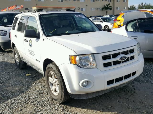 1FMCU4K34AKC13342 - 2010 FORD ESCAPE HYB WHITE photo 1