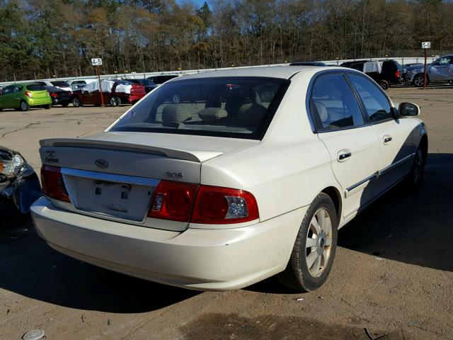 KNAGD128755422107 - 2005 KIA OPTIMA LX WHITE photo 4