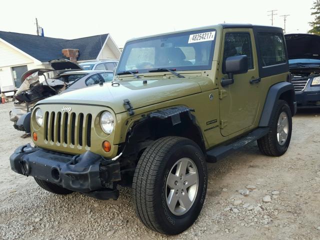 1C4AJWAG9DL657819 - 2013 JEEP WRANGLER S GREEN photo 2