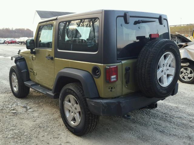 1C4AJWAG9DL657819 - 2013 JEEP WRANGLER S GREEN photo 3
