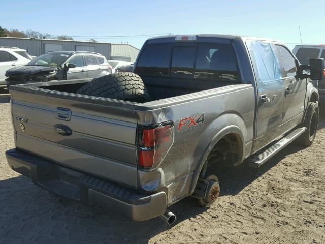 1FTFW1ET6EKE81532 - 2014 FORD F150 SUPER GRAY photo 4