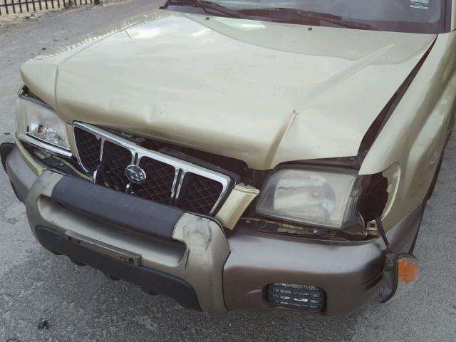 JF1SF65502H720004 - 2002 SUBARU FORESTER S Ոսկեգույն լուսանկար 9