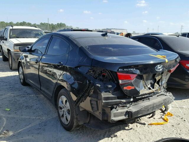 5NPDH4AE9GH744690 - 2016 HYUNDAI ELANTRA SE BLACK photo 3