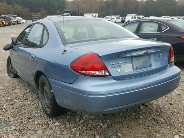 1FAFP53U17A115413 - 2007 FORD TAURUS SE BLUE photo 3