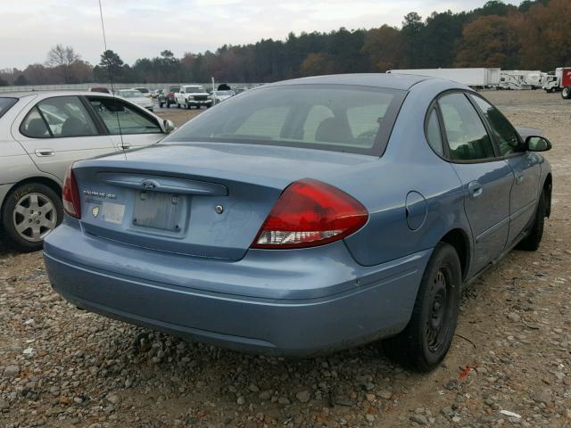 1FAFP53U17A115413 - 2007 FORD TAURUS SE BLUE photo 4