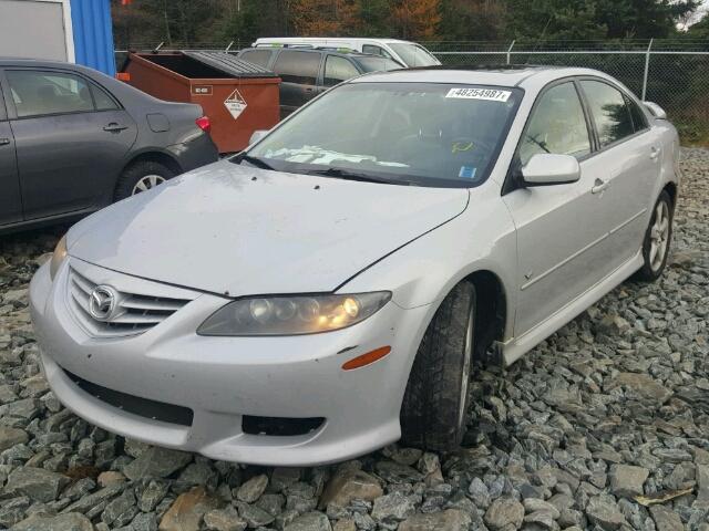 1YVHP85DX45N73032 - 2004 MAZDA 6 S SILVER photo 2