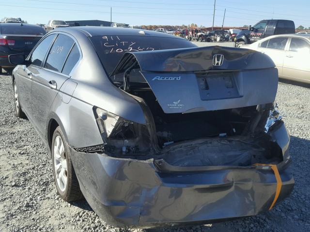 1HGCP26839A071669 - 2009 HONDA ACCORD EXL GRAY photo 3