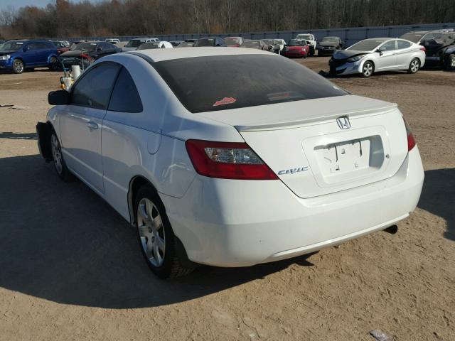 2HGFG12649H510830 - 2009 HONDA CIVIC LX WHITE photo 3