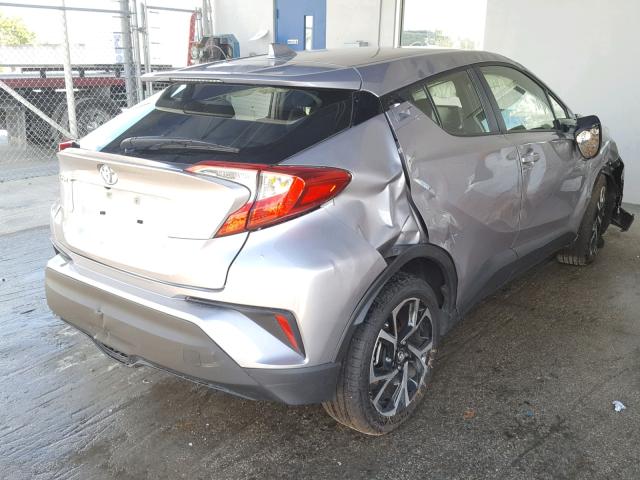 JTNKHMBX8K1012375 - 2019 TOYOTA C-HR XLE GRAY photo 4