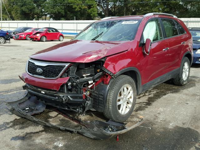 5XYKT3A64FG609454 - 2015 KIA SORENTO LX RED photo 2