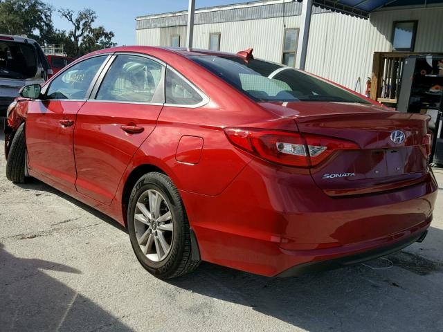 5NPE24AF0HH493526 - 2017 HYUNDAI SONATA SE BURGUNDY photo 3