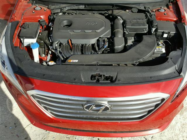 5NPE24AF0HH493526 - 2017 HYUNDAI SONATA SE BURGUNDY photo 7