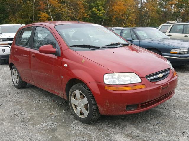 KL1TD66678B236104 - 2008 CHEVROLET AVEO BASE Czerwony zdjęcie 1