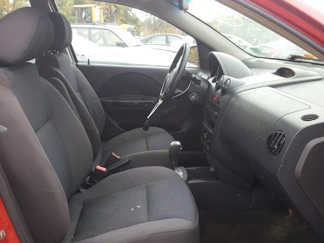 KL1TD66678B236104 - 2008 CHEVROLET AVEO BASE Czerwony zdjęcie 5