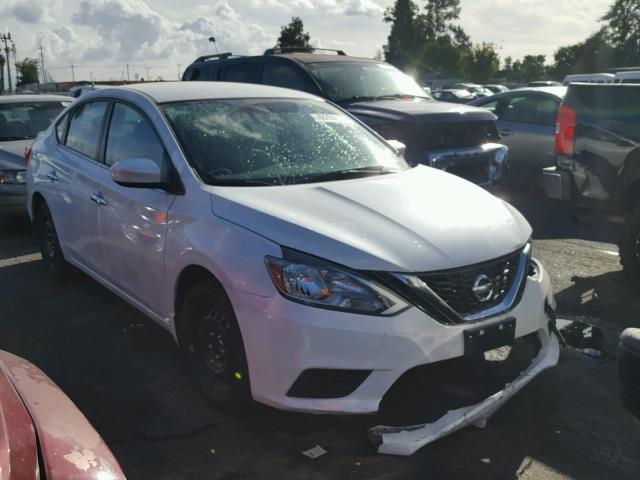 3N1AB7AP7HY329995 - 2017 NISSAN SENTRA S WHITE photo 1