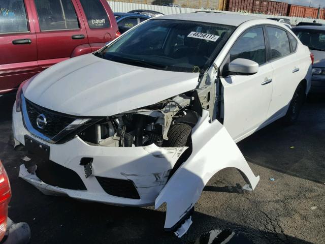 3N1AB7AP7HY329995 - 2017 NISSAN SENTRA S WHITE photo 2