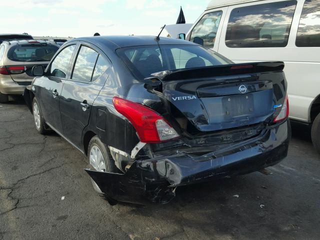 3N1CN7AP8EL855271 - 2014 NISSAN VERSA S BLACK photo 3