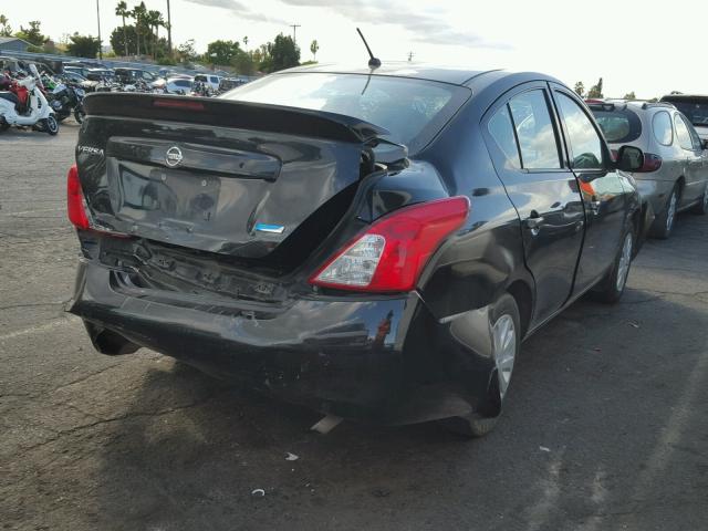 3N1CN7AP8EL855271 - 2014 NISSAN VERSA S BLACK photo 4